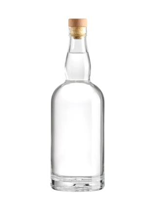 Customised 75CL Spirit Glass Bottle with Cork Stopper