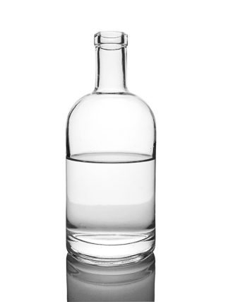 Custom 750ml Empty Glass Vodka Bottle with Cap