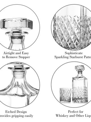 750ml Glass Liquor Bottles with Embossed Logo BC365 - Image 4