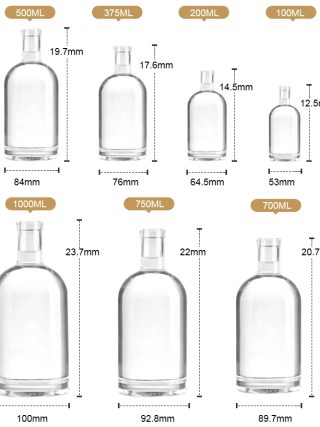 Black Label Bottle With Bar Top Cork for Whiskey ,Gin,Tequila - Image 3
