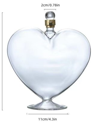 Heart Shaped Bottle Glass Liquor Bottle for Tequila BC318 - Image 3