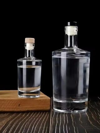 375ml (12.7oz) Flint Nordic Spirits Round Glass Bottle with 28-400 Neck - Image 3