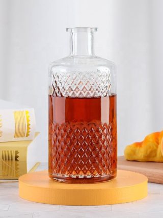 Alternative view of 700ml Luxury Empty Glass Bottle for Vodka & Gin – Customizable Spirit Bottle