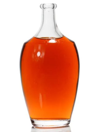 Wine Oval Bottle 750ml Clear Glass Bottle With Cap BC025 - Image 4