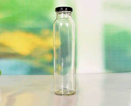 Boston Round Glass Juice Bottles with Caps