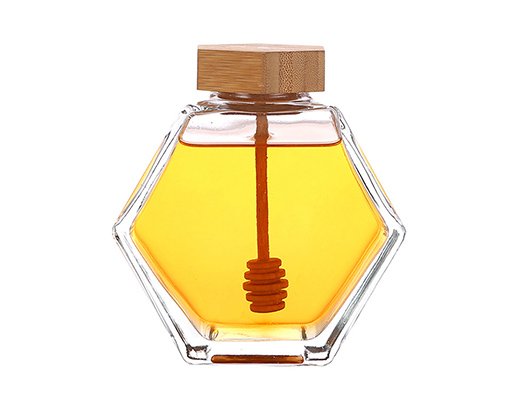 Hexagon Glass Jars for Honey, Lead-Free and Safe