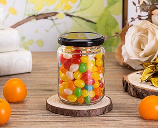 Bulk Round Glass Containers Glass Jars with Lids