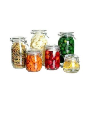 Lead-Free Glass Storage Containers with Stainless Steel Lid
