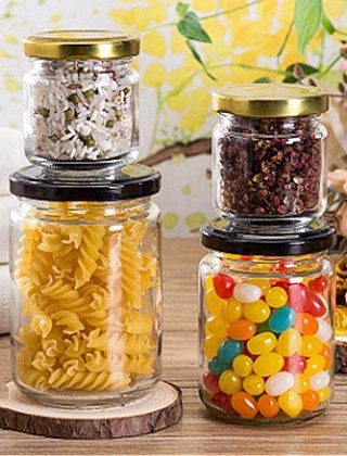 Bulk Round Glass Containers Glass Jars with Lids - Image 5
