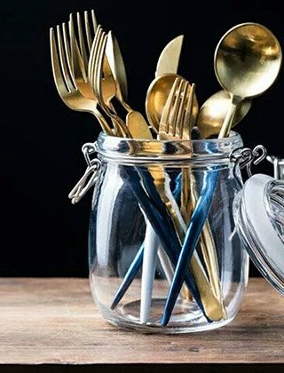 Lead-Free Glass Storage Containers with Stainless Steel Lid - Image 5