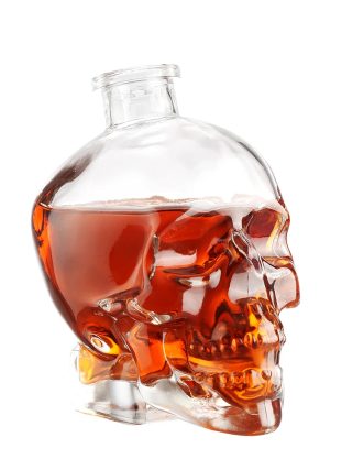 Alternative view of Crystal Head Skull Liquor Bottle for Whiskey Rum Tequila Vodka