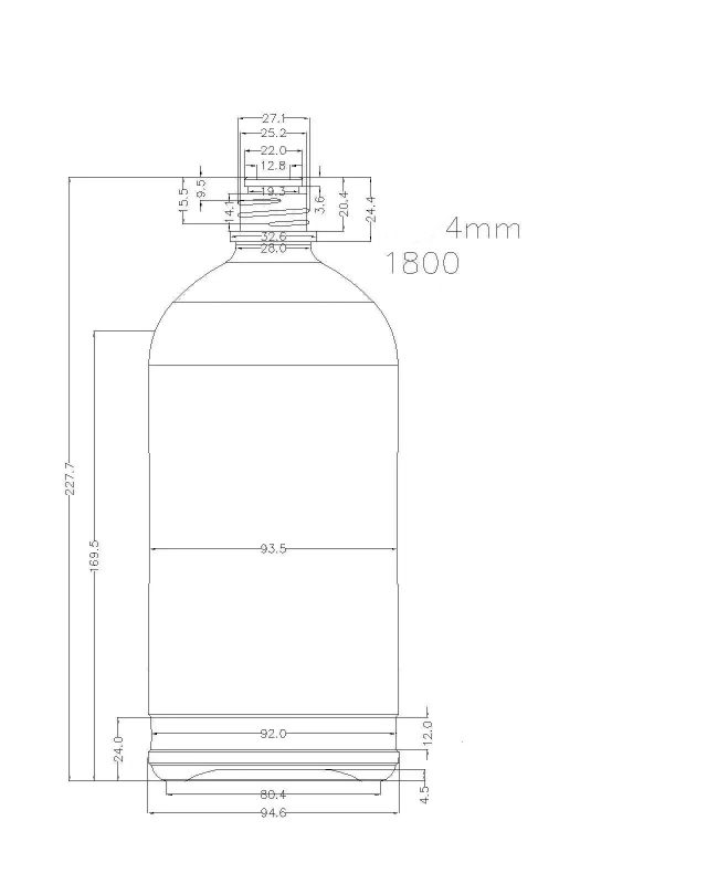 Glass Bottle Design Drawings